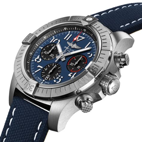 breitling super avenger 1 blue dial red hour hands|breitling super avenger b01.